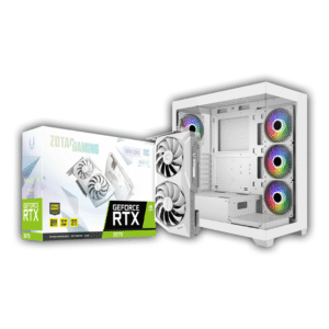 RTX 3070 8GB ZOTAC WHITE, INTEL I5 13400F, DEEPCOOL AG200 CPU COOLER, B760M-P DDR5, 16GB 6000 MHZ, FSP M340 GAMING CASE - 4 RGB  FANS, 500 GB SSD, 750W GOLD