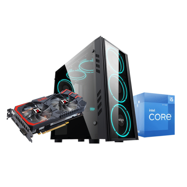RTX 2060 6GB Gainward, intel i5 12400f, ag400 cooler, h610m,  laxer 512 gb, 16 gb ram  ddr4 3200mhz, 650w, Aigo case - 4 fans