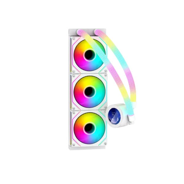 GAMEON - KRAKEN N360 LCD Display Liquid CPU Cooler 360mm With ARGB Tube - BLACK/WHITE - Image 2