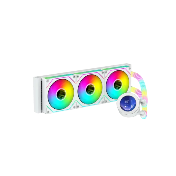 GAMEON - KRAKEN N360 LCD Display Liquid CPU Cooler 360mm With ARGB Tube - BLACK/WHITE - Image 3