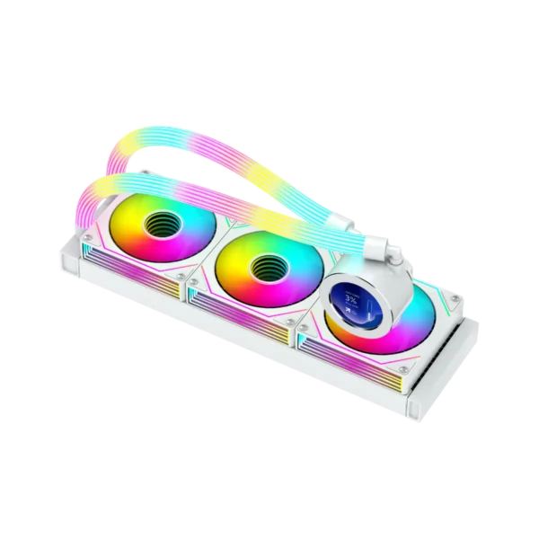 GAMEON - KRAKEN N360 LCD Display Liquid CPU Cooler 360mm With ARGB Tube - BLACK/WHITE - Image 6