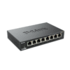 D-Link Ethernet Switch, 8 Port Gigabit Unmanaged Metal Fanless Desktop or Wall Mount Design (DGS-108), Black