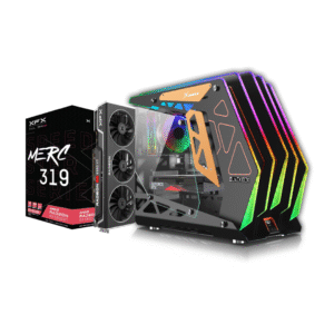 RX 6950XT 16GB XFX, Ryzen 7 5700x3d, B550m gaming gigabyte, Liquid cooler 240m BLACK, 32GB 3600mhz 2X, SSD 1TB m.2 NV3 GEN 4, 850W GOLD MSI, Xander argb strip - 3 fans