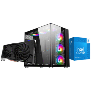 RTX 4070 12GB, INTEL I5 14400F, AG 200 CPU COOLER, H610M, 500GB SSD, 16GB DDR4 3200MHZ, 750W, XANDER NEPTUNE - 6 RGB FANS
