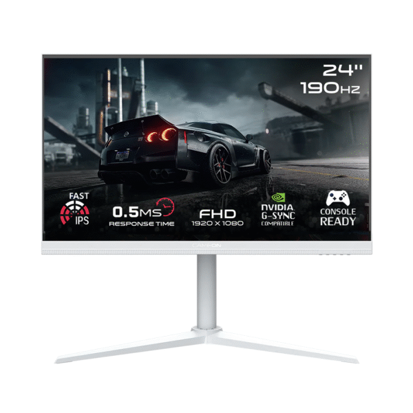 GAMEON GOA24FHD190IPS Artic Pro Series 24" FHD, 190Hz, MPRT 0.5ms, Fast IPS Gaming Monitor (Support PS5) - White