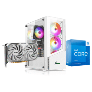 RTX 4060 8gb msi ventus 2x White, intel I5 13400f, ag 200 cpu cooler, H610m, 500GB SSD, 16 GB 3600mhz xpg, 600w, xander Velox TG White - 4 rgb fans