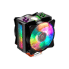 Cooler Master MasterAir MA410M – CPU Air Cooler with 28 Addressable RGB LEDs, 4 Heat Pipes, Thermal Sensor, Dual Fan Push-Pull Configuration