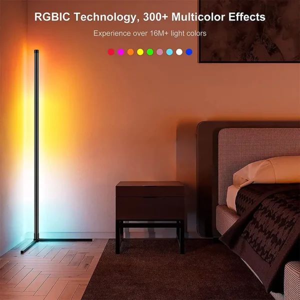RGB Corner Floor Lamp, Color Changing LED Floor Lamp - Image 4