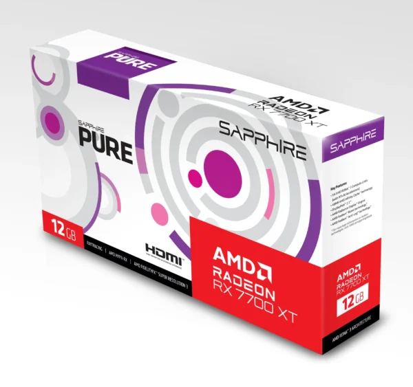 PURE AMD Radeon RX 7700 XT 12GB Graphics Card - Image 3