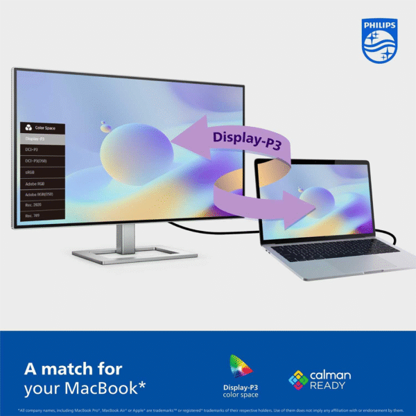 Philips Creator Series 27E2F7901 – 27" 4K UHD, IPS Black, Wide Color Gamut, USB-C (96W), KVM, HDR 400 - Image 3