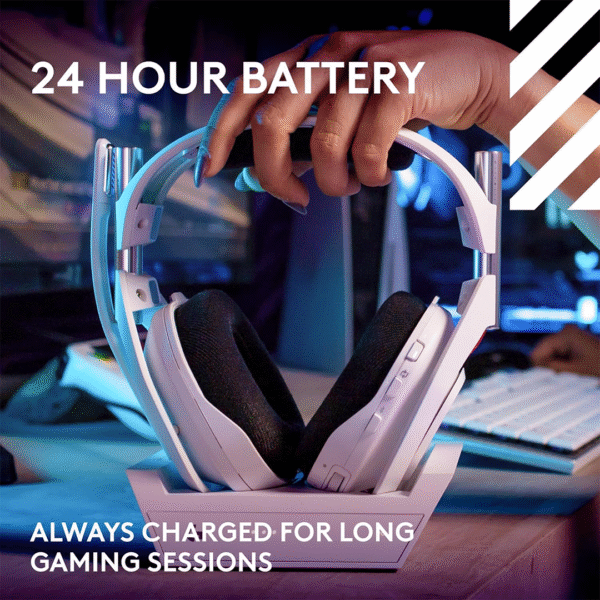 ASTRO A50 (Gen 5) LIGHTSPEED Wireless Gaming Headset + Base Station – 2.4GHz LIGHTSPEED Wireless, 16+ Hour Battery, Dolby Atmos, 40mm Drivers, USB-C, Multi-Platform Compatibility - Image 6