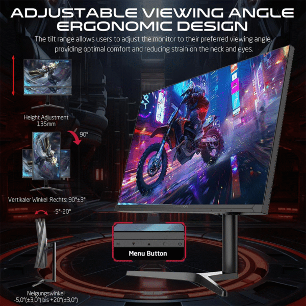 GAMEON GOTX27FHD540IPS Titan Pro X Series Black Gaming Monitor 27 inch, 1920x1080p FHD Fast IPS Panel, 540Hz, 0.5ms, 2.1 HDMI, Freesync&Gsync, Crosshair assistant, Supports HDR, PS5, VRR - Image 6