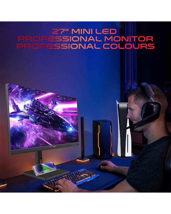 GAMEON GOML27QHD240IPS Mini LED, Black Gaming Monitor 27 inch, 2560x1440p 2K QHD monitor Fast IPS Panel, 240Hz, 0.5ms, 2.1 HDMI,Freesync&Gsync,Crosshair assistant, Supports HDR, PS5, VRR - Image 6