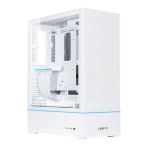 LIAN LI SUP01X Gaming Case White,Medium Case - (3x120mm PWM fans, PCIE 4.0 included)