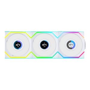 Lian Li Uni Fan SL120 Wireless LCD 120 White - Pack of 3 Reverse