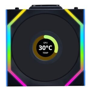 Lian Li Uni Fan SL120 Wireless LCD 120 black - Pack of 1 Reverse