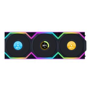 Lian Li Uni Fan SL120 Wireless LCD 120 black - Pack of 3 Reverse