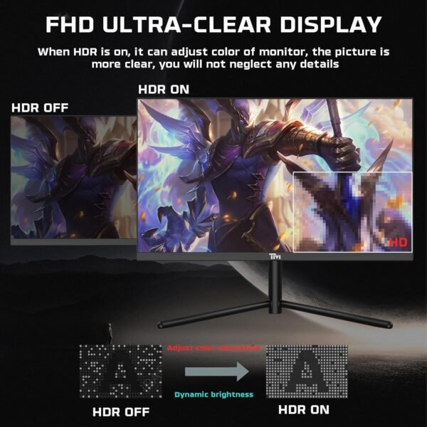 Twisted Minds 27 Inch Display Fast IPS Gaming Monitor - 1920 x 1080 FHD Resolution, 192 Hz Refresh Rate, 16:9 Aspect Ratio, 0.5ms Response Time - Black (TM27FHD192IPS) - Image 3