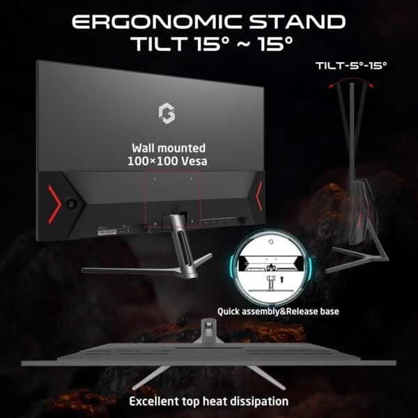 GAMEON 24" FHD 165Hz iPS 1Ms HDMi 2.1 Support PS5 Gaming Monitor - Image 8