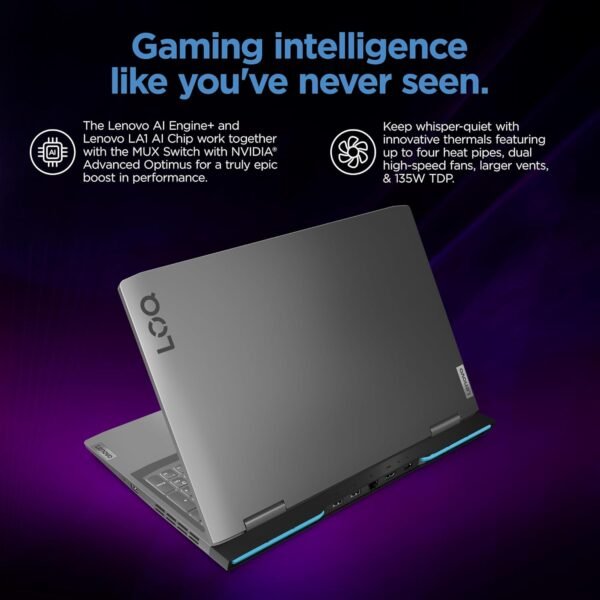 Lenovo LOQ 15IRH8 GAMING Core™ i5-13500H 1TB SSD 8GB 15.6" (1920x1080) 144Hz IPS WIN11 NVIDIA® RTX 4050 6GB STORM GREY Backlit Keyboard - Image 6