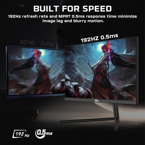 Twisted Minds 27 Inch Display Fast IPS Gaming Monitor - 1920 x 1080 FHD Resolution, 192 Hz Refresh Rate, 16:9 Aspect Ratio, 0.5ms Response Time - Black (TM27FHD192IPS) - Image 6
