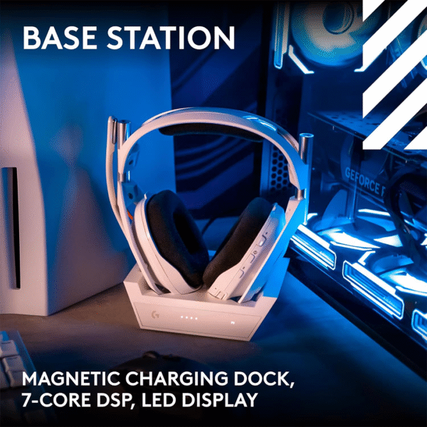 ASTRO A50 (Gen 5) LIGHTSPEED Wireless Gaming Headset + Base Station – 2.4GHz LIGHTSPEED Wireless, 16+ Hour Battery, Dolby Atmos, 40mm Drivers, USB-C, Multi-Platform Compatibility - Image 8