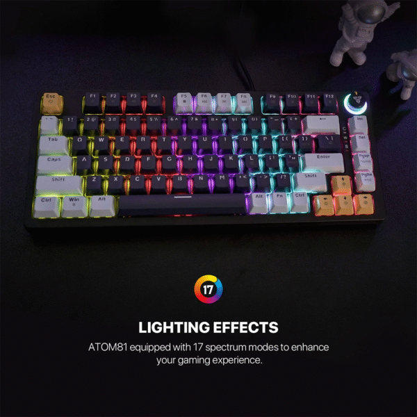 Fantech MK875V2 ATOM 81 RGB Mechanical Gaming Keyboard MIZU EDITION Navy Blue - Image 7