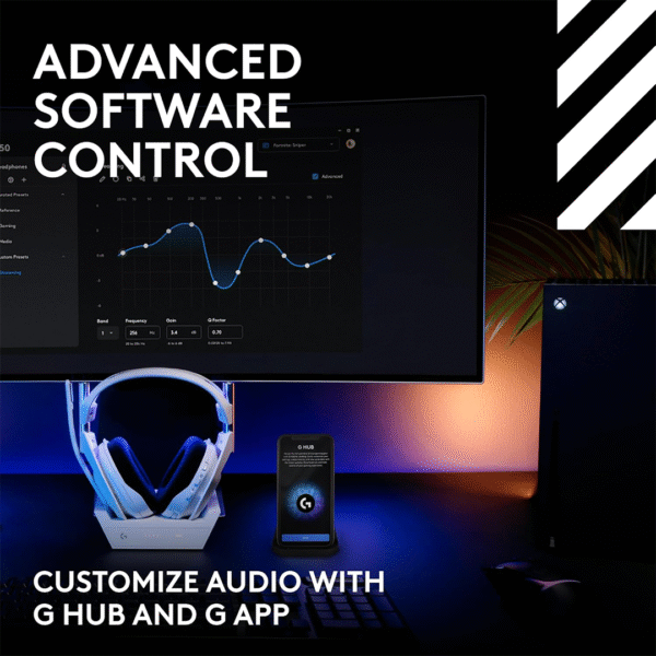 ASTRO A50 (Gen 5) LIGHTSPEED Wireless Gaming Headset + Base Station – 2.4GHz LIGHTSPEED Wireless, 16+ Hour Battery, Dolby Atmos, 40mm Drivers, USB-C, Multi-Platform Compatibility - Image 9