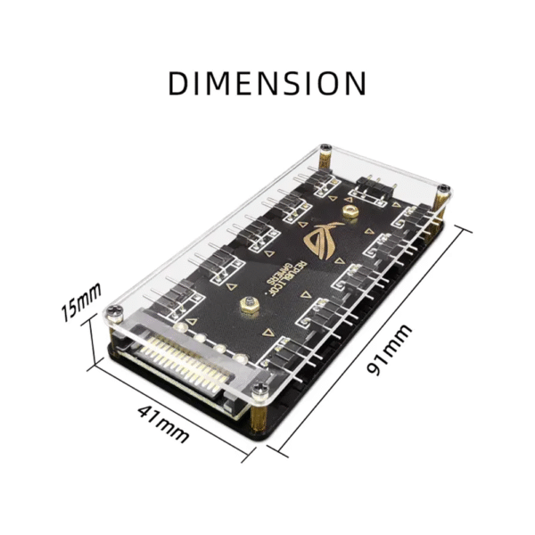 Hot Sell Gaming Computer 11 Ways Computer Fan Controller Chassis Fan Hub ARGB SYNC 5V- 3PIN Multi-interface Argb Fan Controller - Image 6
