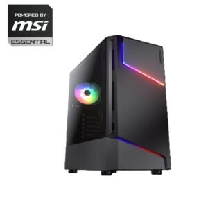 Powered By MSI Essential-PALIT STORMX 6GB RTX 3050 GRAPHIC CARD,CPU I5-12400F,MSI PRO H610M-G DDR4,MSI SPATIUM S270 SATA 2.5'' 240GB SSD,XIGMATEK 600W PSU,XPG 8GB RAM DDR4,AG200 COOLER,COUGAR MX360 PC CASE