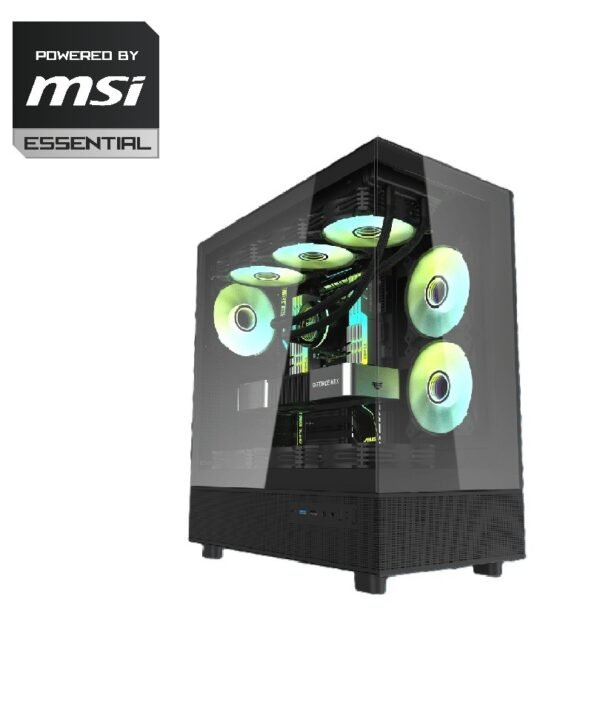 Powered By MSI Essential-GALAX RTX 4070 SUPER 12GB DUAL FANS,CPU I5-14400,MSI MEG CORELIQUID S360 COOLER,MSI Spatium S270 Sata 2.5" 480GB SSD,ASROCK B760M DDR4,GAMEON 750W BRONZEPSU,XPG RAM 16GB DDR4,DARKFLASH DPX90 CASE