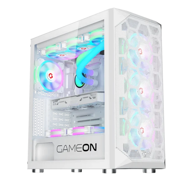 GAMEON Emperor Arctic I Series Mid Tower Gaming Case - White, GO-EMPERORI-A - Image 2