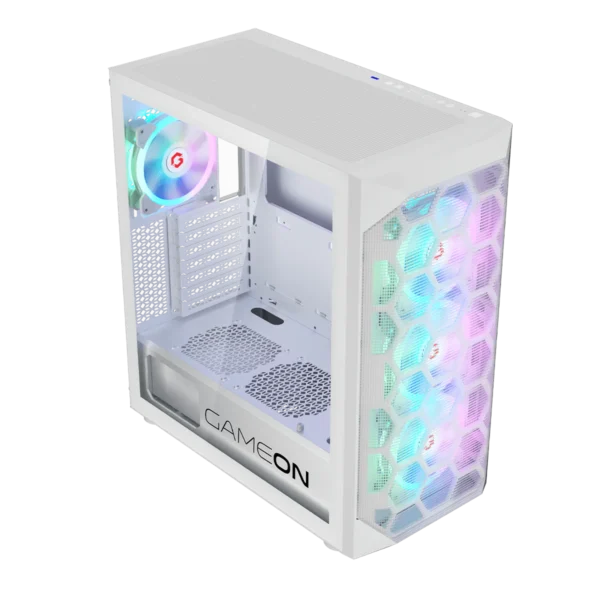 GAMEON Emperor Arctic I Series Mid Tower Gaming Case - White, GO-EMPERORI-A - Image 4