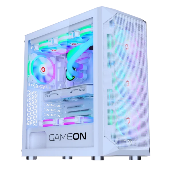 GAMEON Emperor Arctic I Series Mid Tower Gaming Case - White, GO-EMPERORI-A