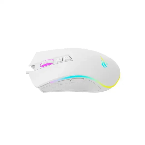 HAVIT MS1034 RGB BACKLIT Wired Gaming Mouse - White - Image 2