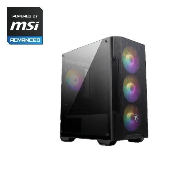 Powered By MSI Advanced-MSI GEFORCE RTX 3050 VENTUS GEFORCE 2XS 8G OC VGA,CPU I5-12400F,MSI PRO H610M-G DDR4,MSI MAG A850GL PCIE5 PSU,MSI MAG FORGE M100A COMPUTER CHASSIS,AG200COOLER,LEXAR 512GB M.2 SSD,XPG RAM DDR4 16GB