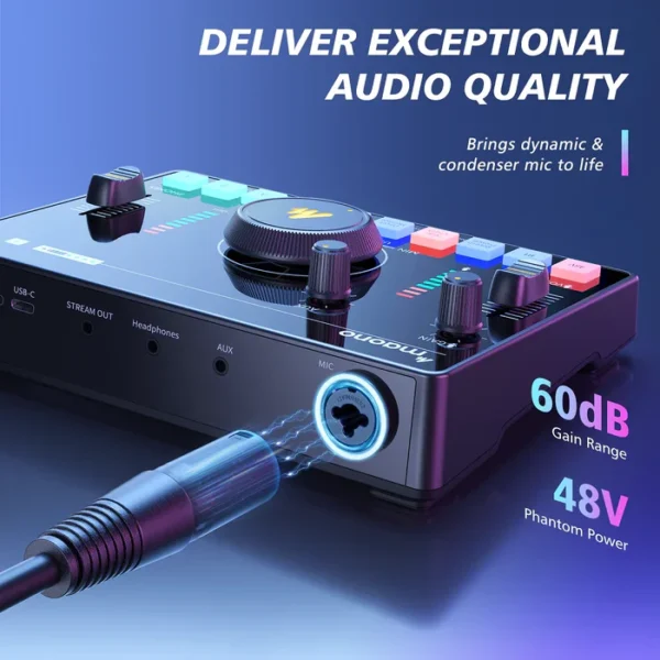 Maonocaster AMC2 NEO One-Stop Streaming Audio Mixer & Sound Card - Image 8