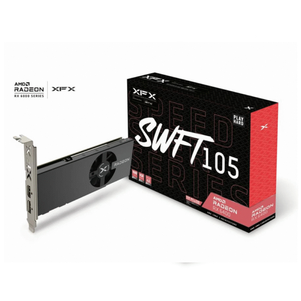 XFX SPEEDSTER SWFT105 RADEON RX 6400 Gaming Graphics Card with 4GB GDDR6, AMD RDNA™ 2