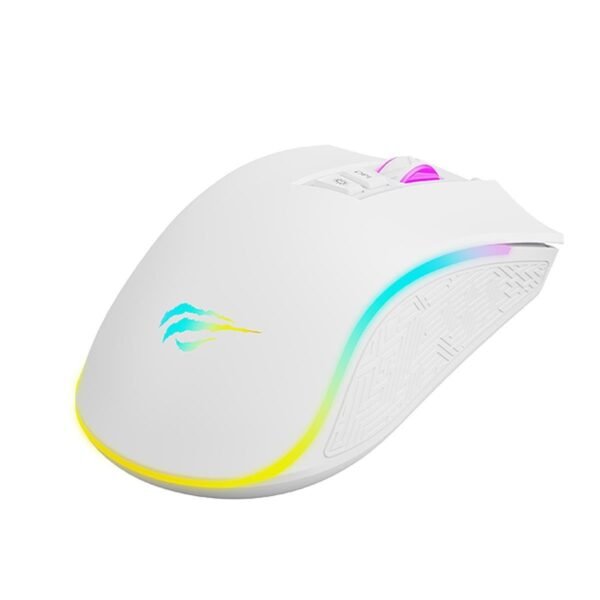 HAVIT MS1034 RGB BACKLIT Wired Gaming Mouse - White - Image 4