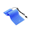 Foldable Silicone Keyboard, USB Wired 85 Keys Waterproof Rollup Silent Typing Soft Touch Keyboard for PC Notebook Laptop(Blue)